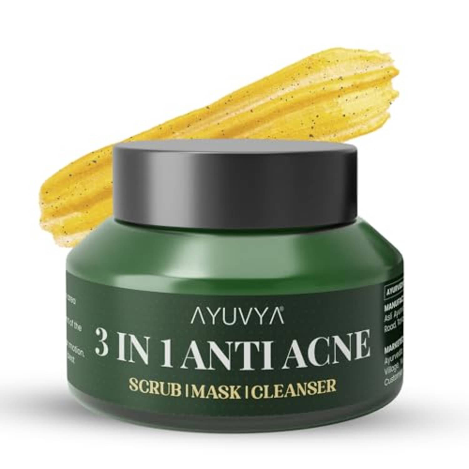 Ayuvya 3-in-1 Anti Acne Cleanser-Mask-Scrub Reduces Acne, Controls Acne Breakouts & Marks Best scrub for Glowing Skin 50gm Ayuvya 3-in-1 Anti Acne Cleanser-Mask-Scrub Reduces Acne, Controls Acne Breakouts & Marks Best scrub for Glowing Skin 50gm