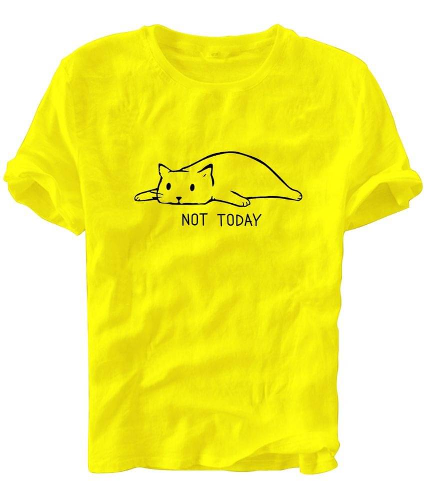    			fashion and youth Pack of 1 Cotton Blend Relaxed Fit Men's T-Shirt ( Yellow )
