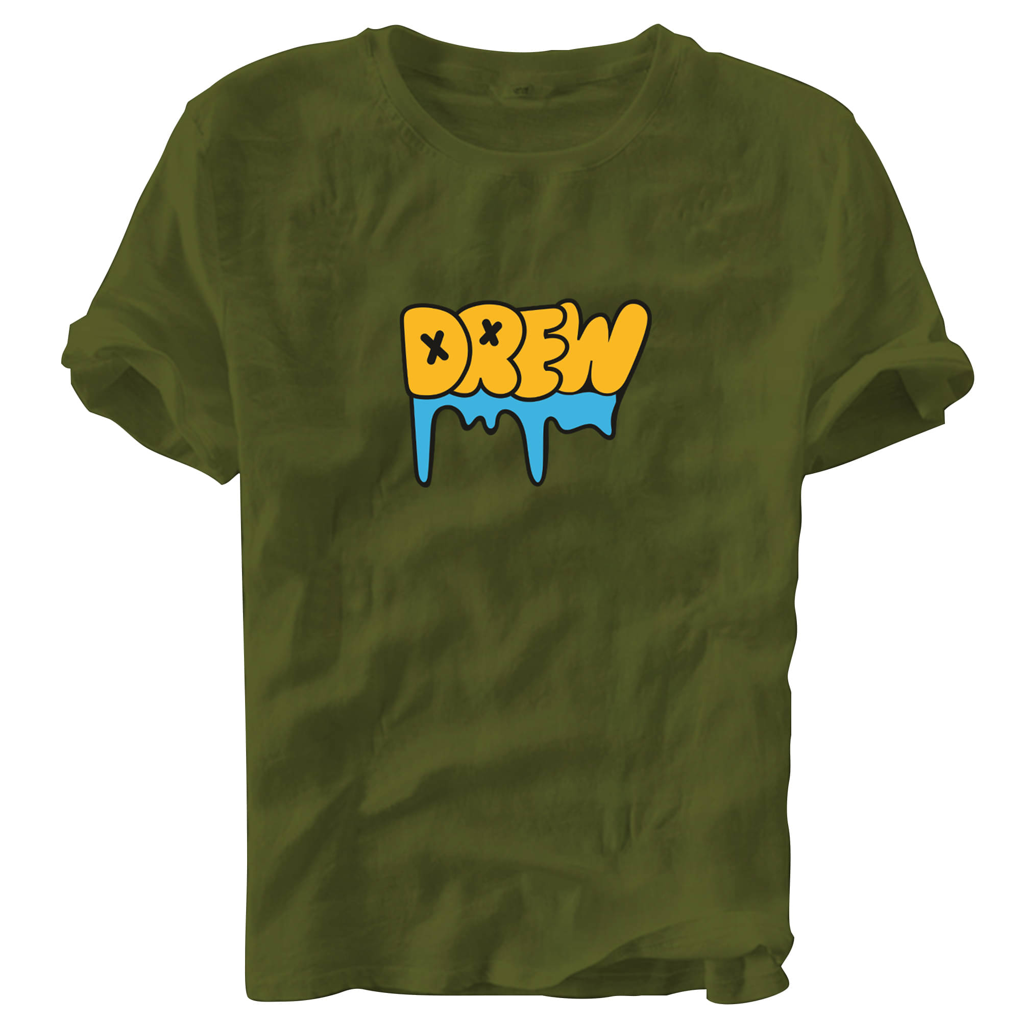 fashion and youth Pack of 1 Cotton Blend Relaxed Fit Men's T-Shirt ( Olive ) fashion and youth Pack of 1 Cotton Blend Relaxed Fit Men's T-Shirt ( Olive )
