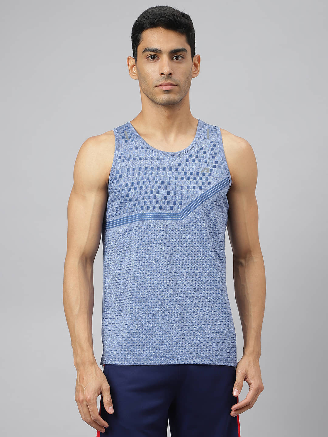 Alcis Blue Polyester Slim Fit Men's Tanks ( Pack of 1 )