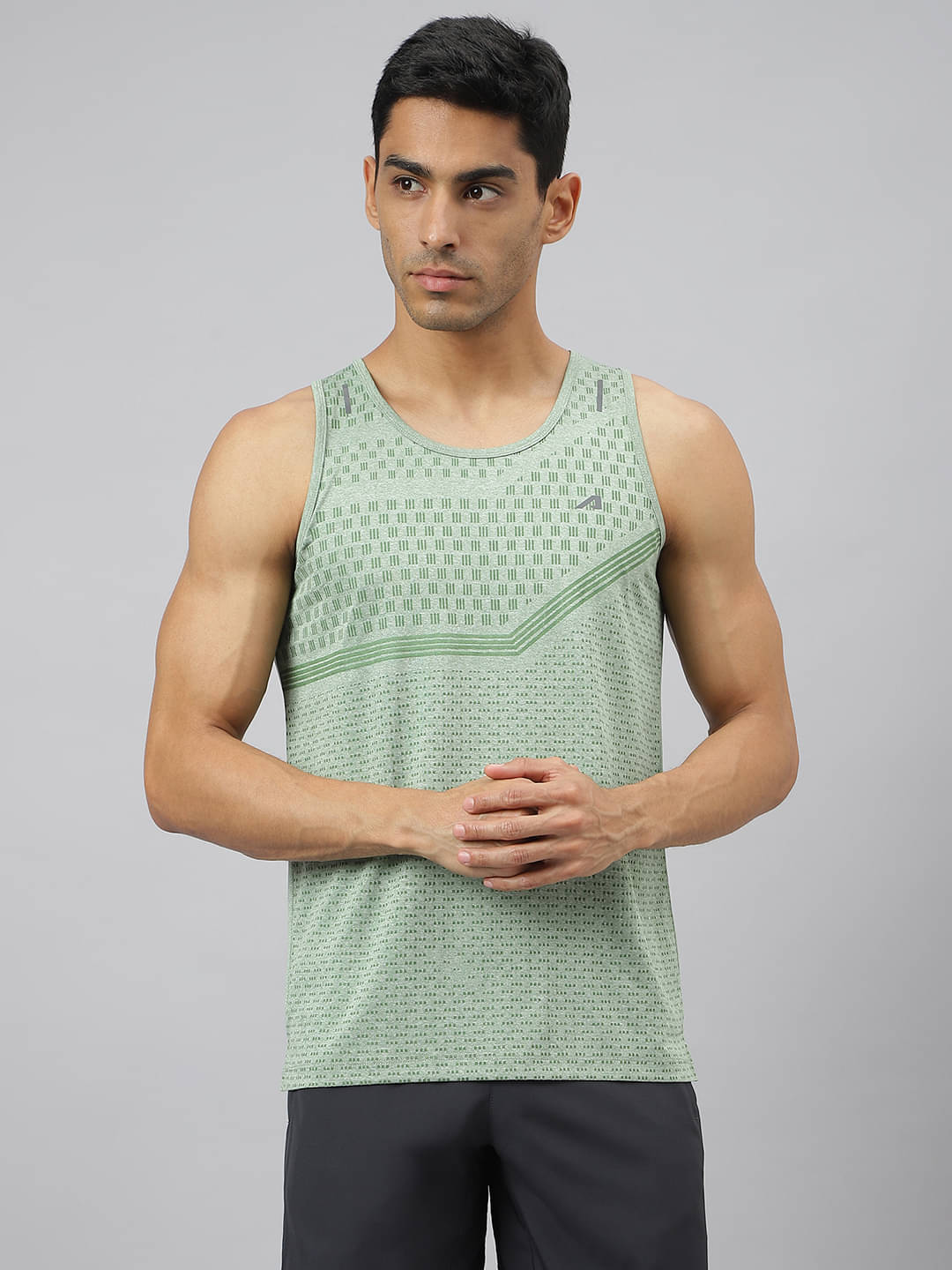     			Alcis Green Polyester Slim Fit Men's Tanks ( Pack of 1 )