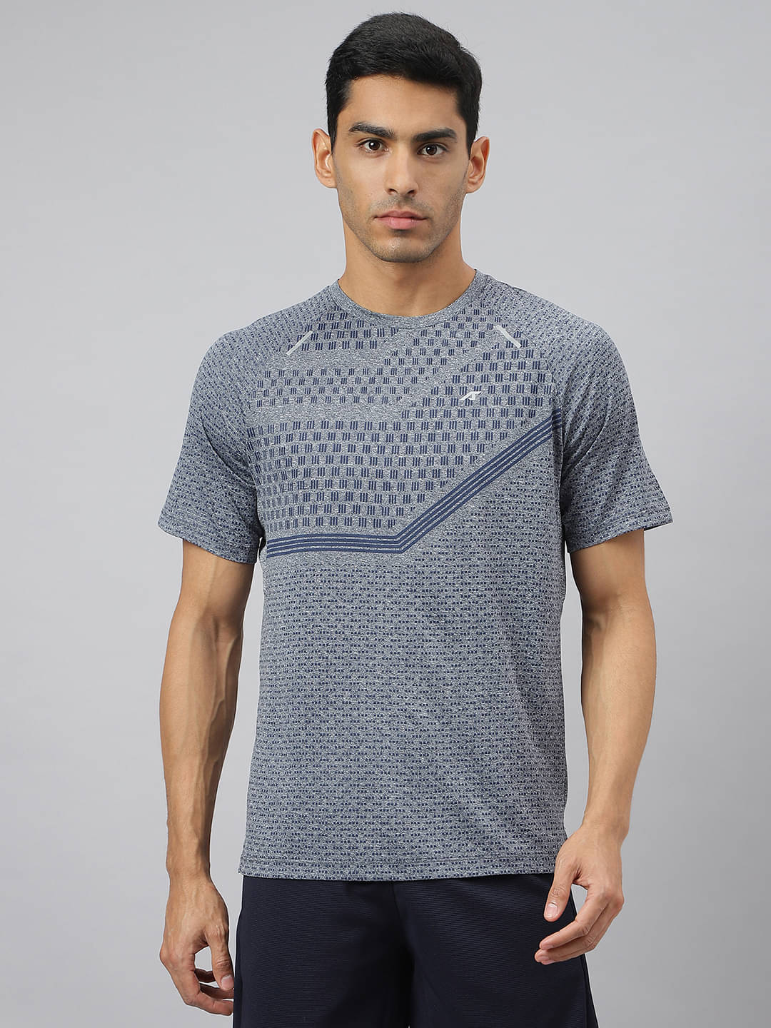 Alcis Grey Melange Polyester Slim Fit Men's Sports T-Shirt ( Pack of 1 ) Alcis Grey Melange Polyester Slim Fit Men's Sports T-Shirt ( Pack of 1 )