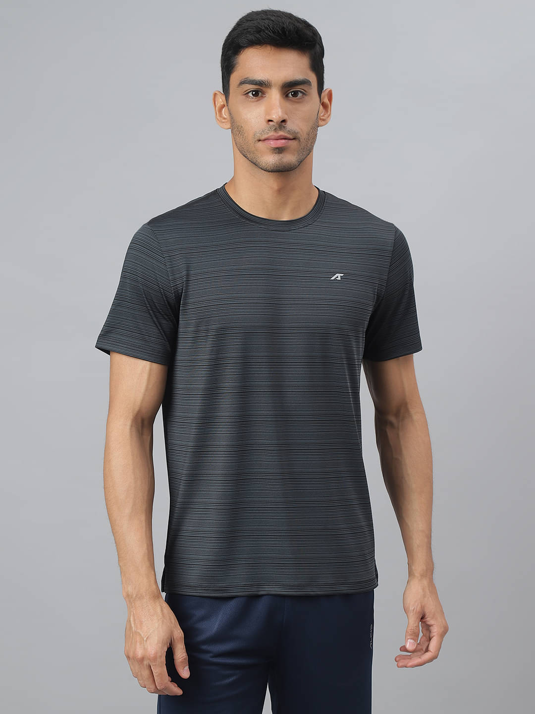     			Alcis Grey Polyester Slim Fit Men's Sports T-Shirt ( Pack of 1 )