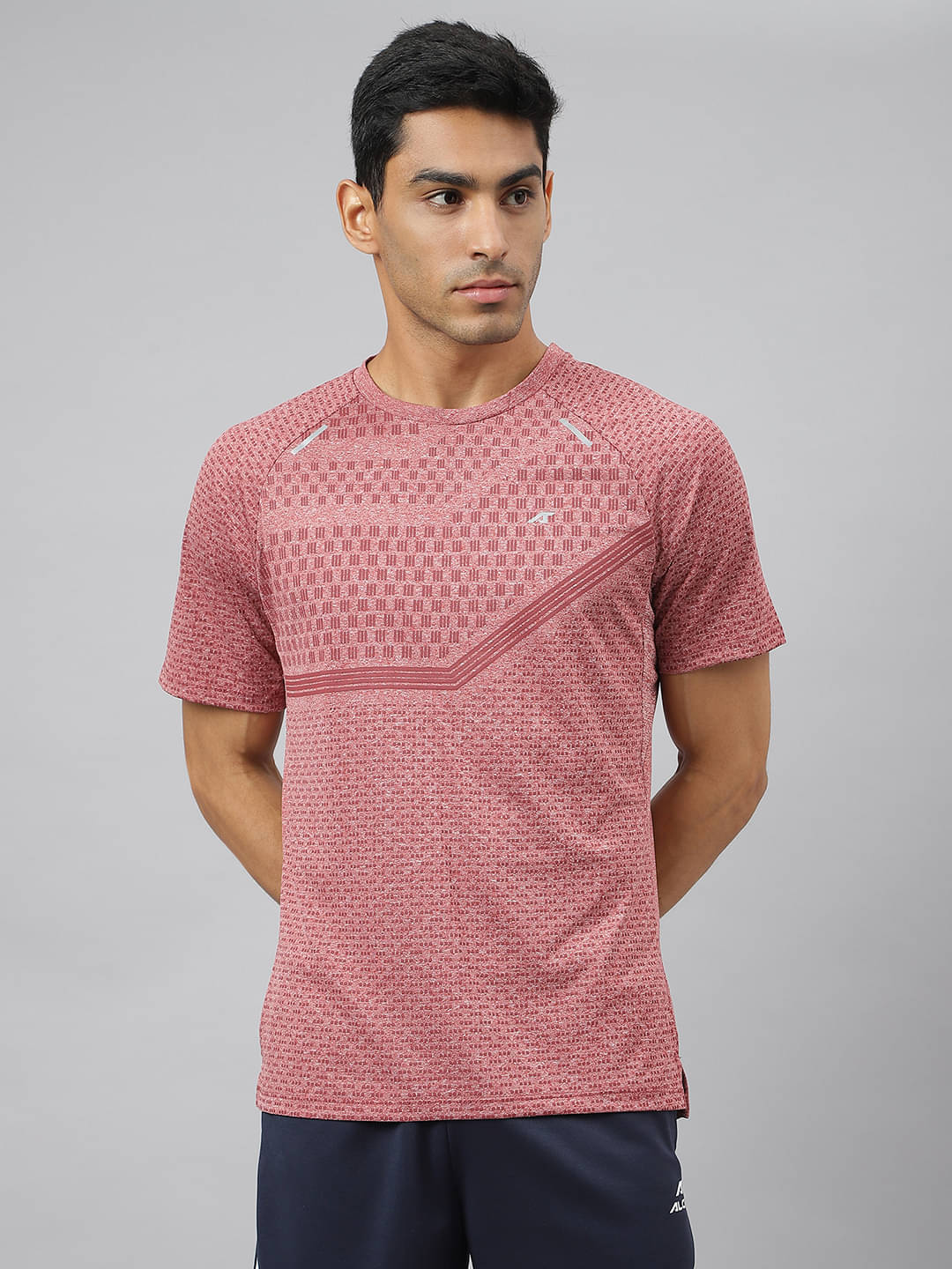 Alcis Red Polyester Slim Fit Men's Sports T-Shirt ( Pack of 1 ) Alcis Red Polyester Slim Fit Men's Sports T-Shirt ( Pack of 1 )