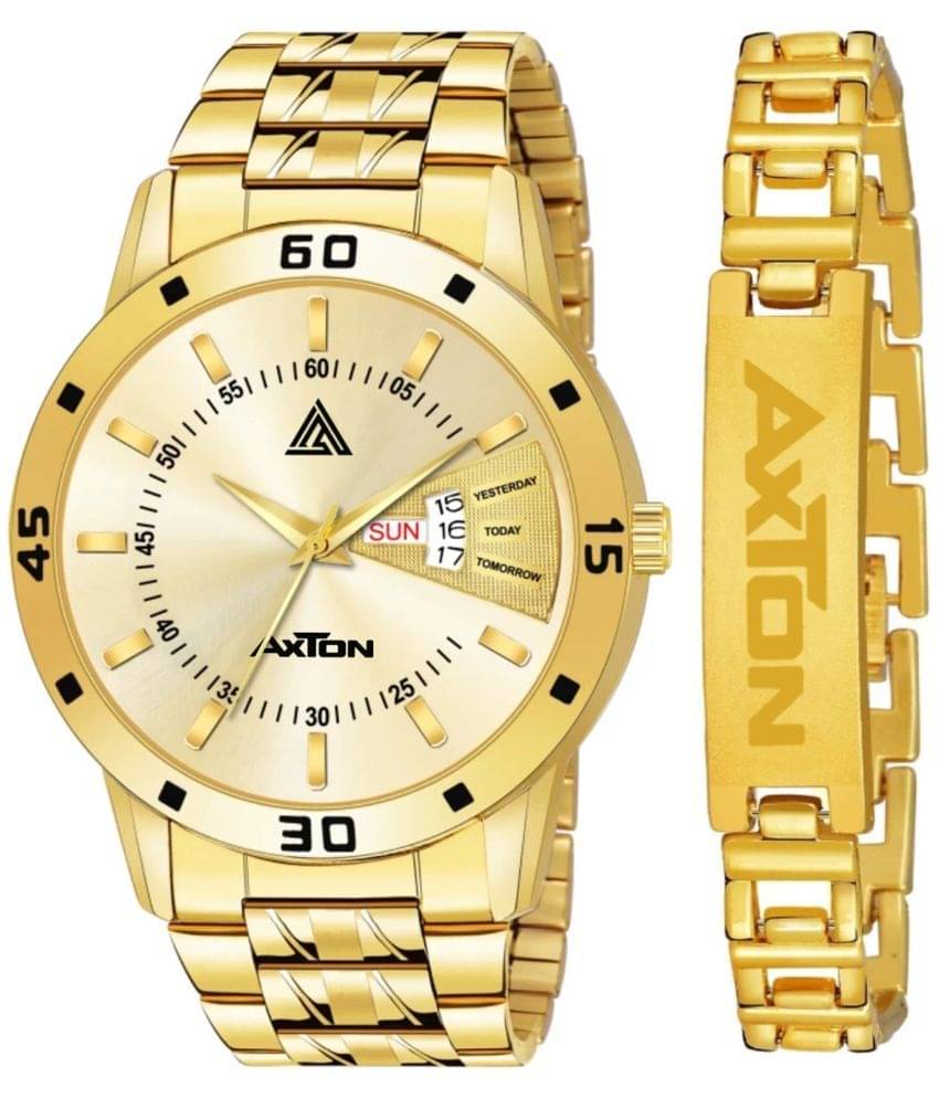     			Axton Gold Stainless Steel Analog Men's Watch
