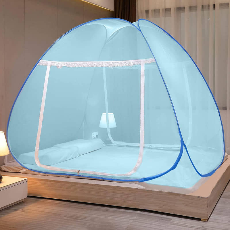 CASA FURNISHING - Pink HDPE - High Density Poly Ethylene Tent Mosquito Net, Machardani ( Pack of 1 )