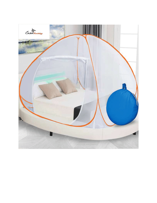 CASA FURNISHING - Orange HDPE - High Density Poly Ethylene Tent Mosquito Net, Machardani ( Pack of 1 ) CASA FURNISHING - Orange HDPE - High Density Poly Ethylene Tent Mosquito Net, Machardani ( Pack of 1 )