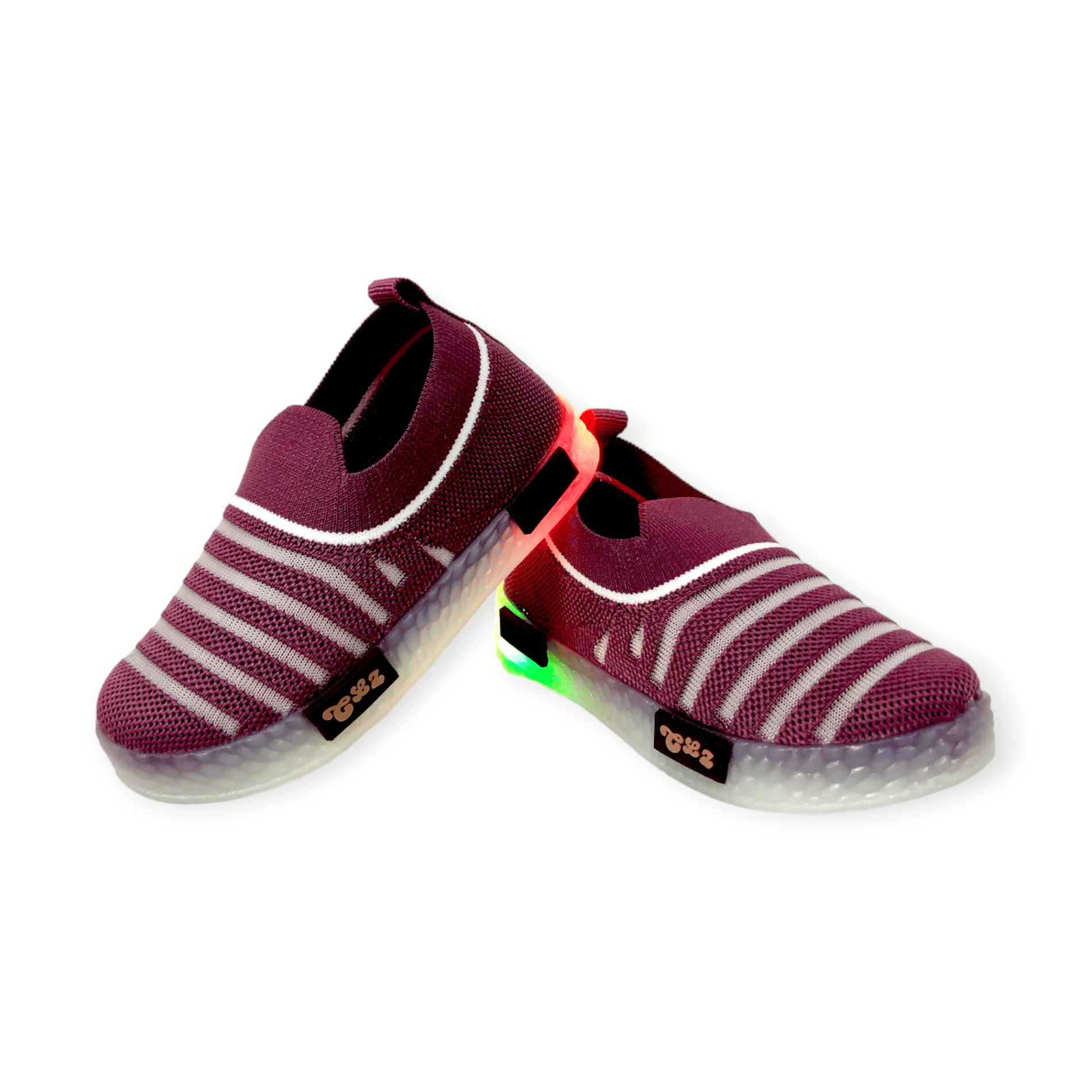    			COOLZ - Mauve Boy's LED Shoes ( 1 Pair )
