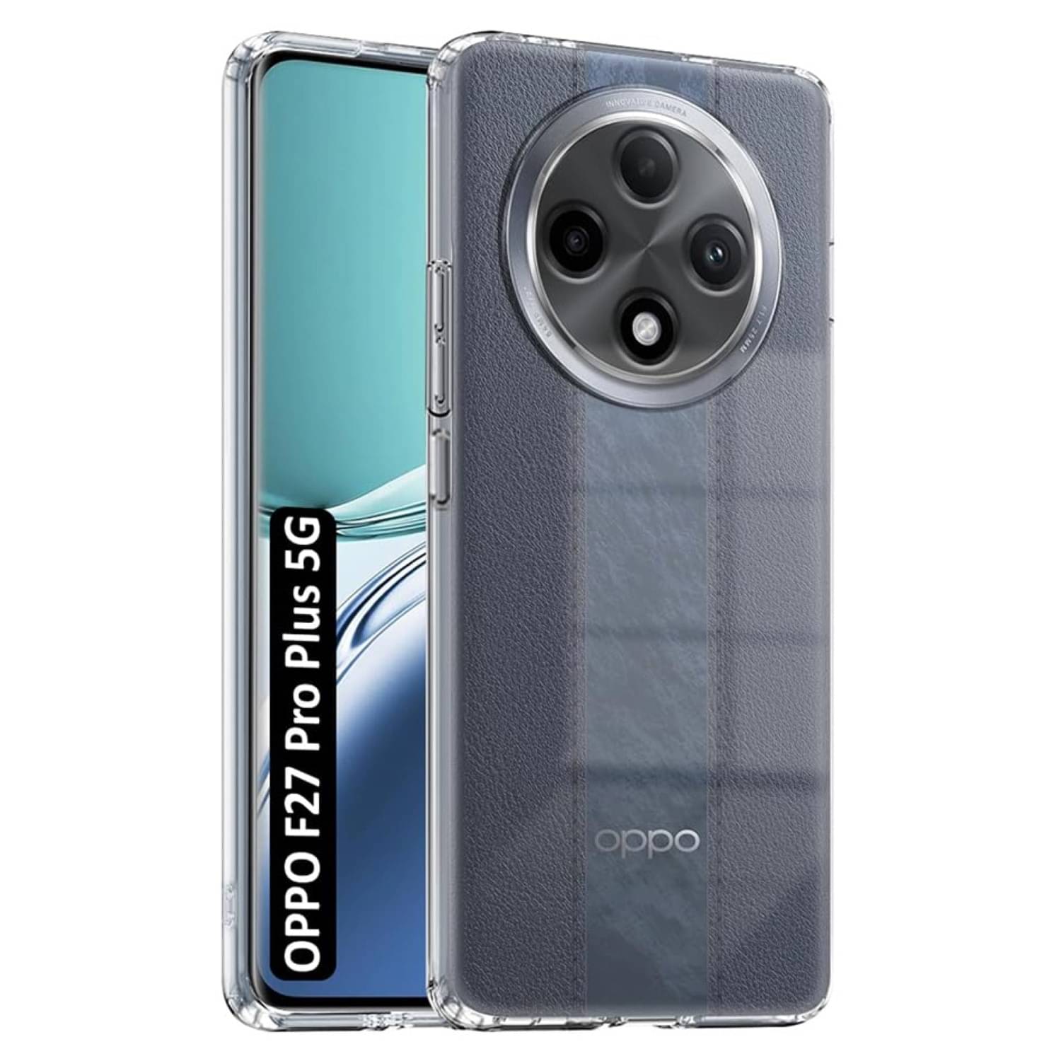     			Case Vault Covers Plain Cases Compatible For Silicon Oppo F27 Pro Plus 5G ( Pack of 1 )