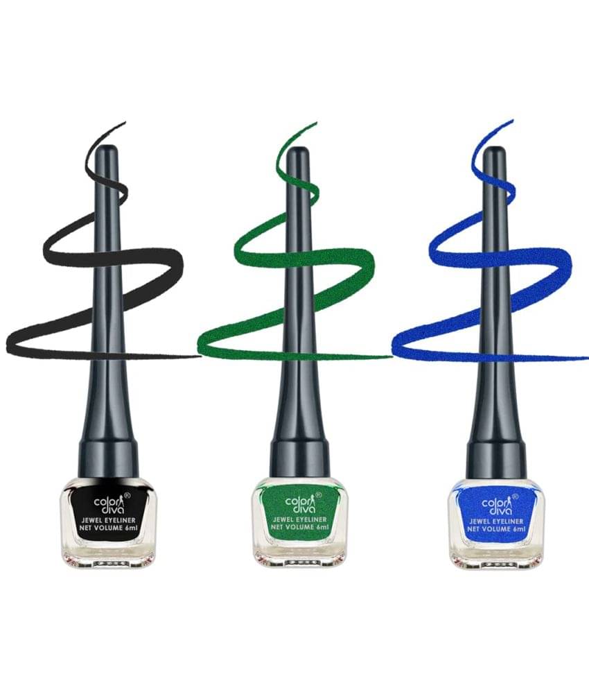     			COLOR DIVA Intense Color Eyeliner 5.5ml| For All Occasion & Daily Use, Pack Of 3