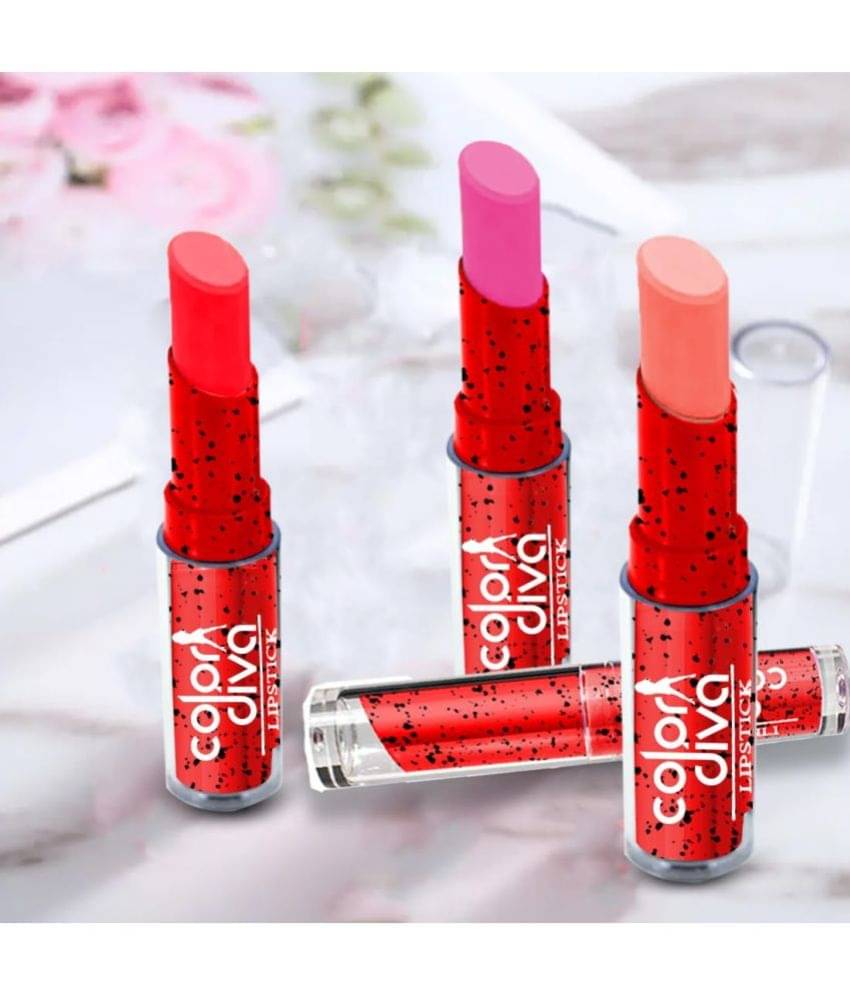     			Color Diva Creamy Matte Pigmented Smudge Proof Lipstick | Nourishing Botanical Extracts Pack of 3