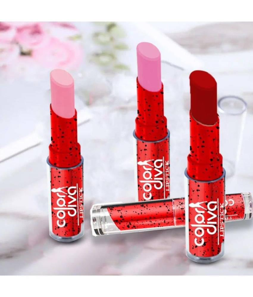 Color Diva Creamy Matte Pigmented Smudge Proof Lipstick | Nourishing Botanical Extracts Pack of 3 Color Diva Creamy Matte Pigmented Smudge Proof Lipstick | Nourishing Botanical Extracts Pack of 3