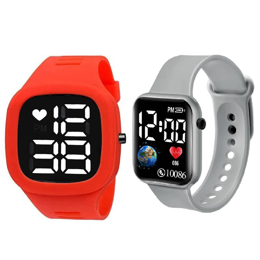    			DECLASSE Black Dial Digital Boys Watch ( Pack Of 2 )