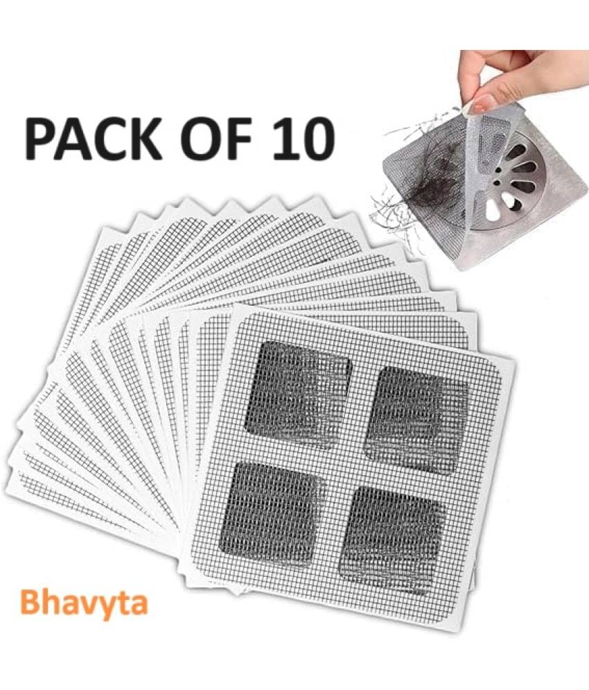     			Disposable Shower Drain Hair Catcher, Drain Hair Catcher Waterproof Mesh Stickers for Bathroom Accessories, Apartment Essentials for Kitchen, Sink, Bathtub (4" X 4") (pack-10)