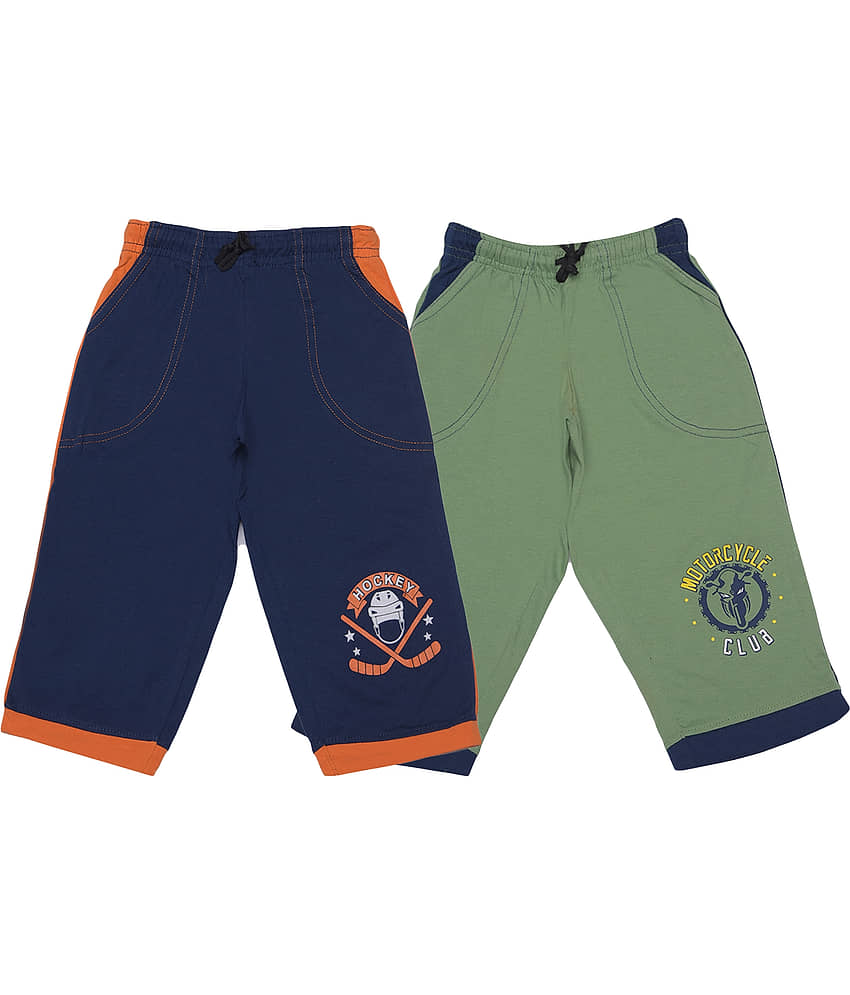 Dollar Champion Kidswear Pack of 2 Cotton Three-Fourth For Boys ( Multicolor ) - Shorts | Buy online on ZillyBuy
