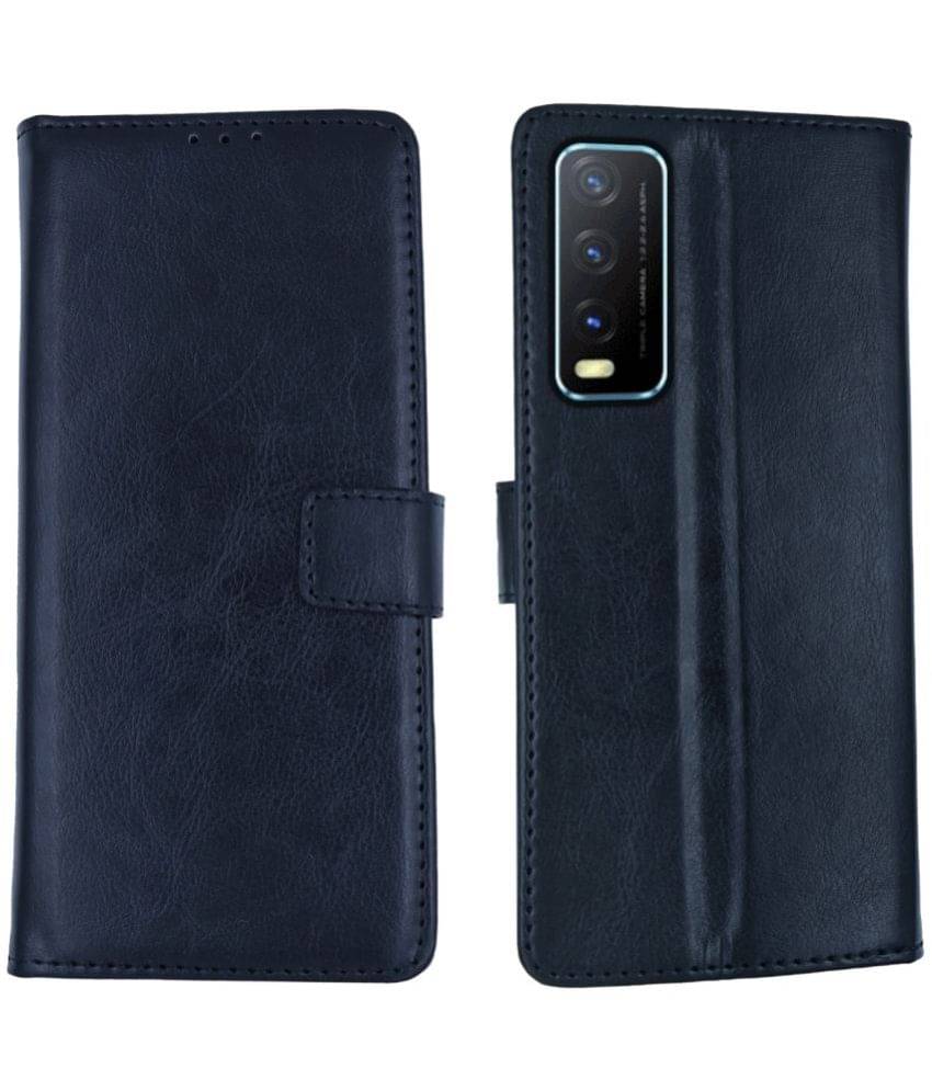     			ERAFLABBY Black Flip Cover Artificial Leather Compatible For Vivo Y20 ( Pack of 1 )