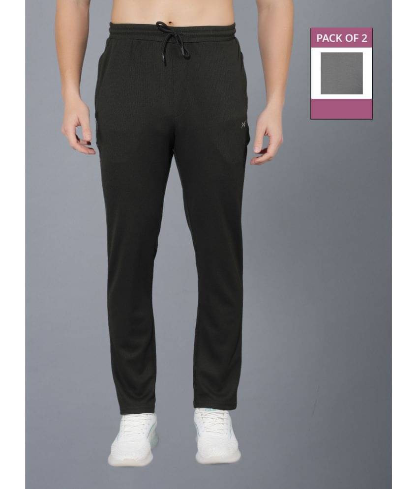     			Force NXT Multi Polyester Men's Sports Trackpants ( Pack of 2 )