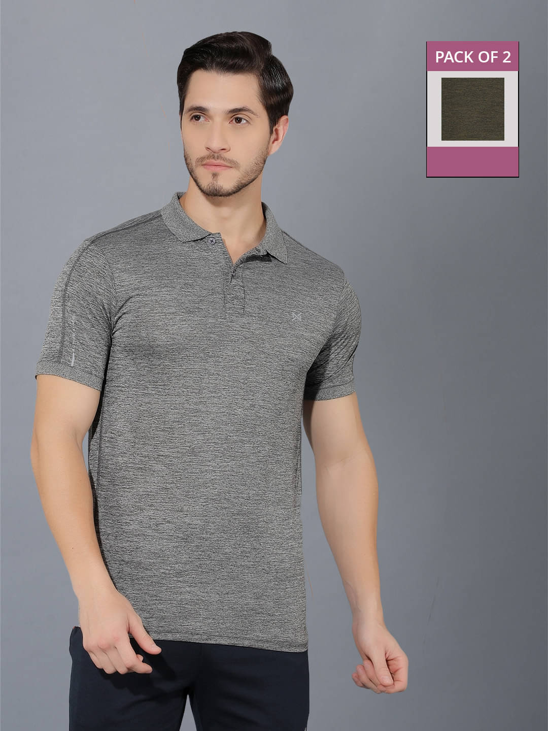 Force NXT Multi Polyester Regular Fit Men's Sports Polo T-Shirt ( Pack of 2 ) Force NXT Multi Polyester Regular Fit Men's Sports Polo T-Shirt ( Pack of 2 )