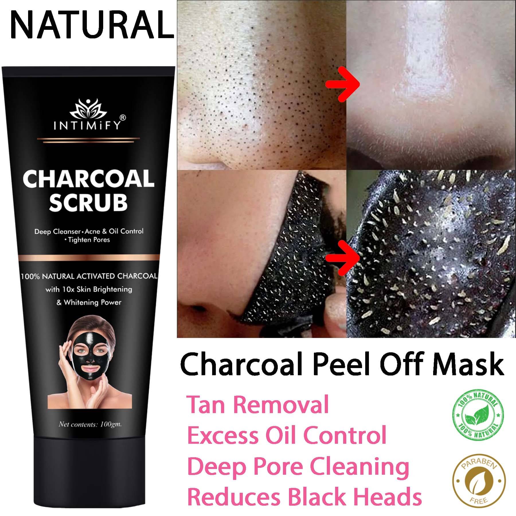     			Intimify - Radiant Glow Peel Off Mask for All Skin Type ( Pack of 1 )