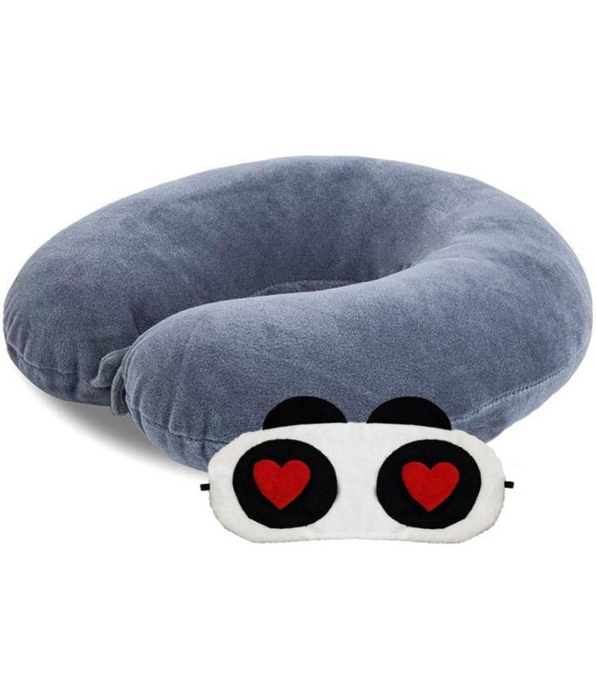     			JUZZII Grey Neck Pillow,Eye Shade ( Pack of 2 )