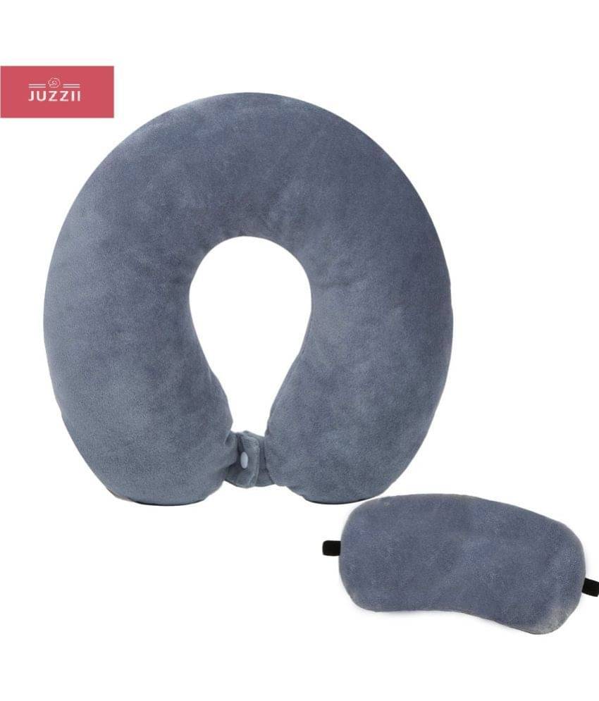     			JUZZII Grey Neck Pillow,Eye Shade ( Pack of 2 )