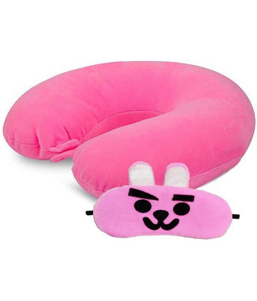     			JUZZII Pink Neck Pillow,Eye Shade ( Pack of 2 )