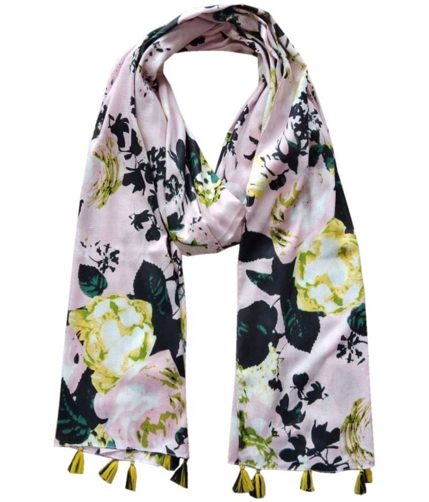 JVNINE - Be Unique Pink Viscose Women's Stole ( Pack of 1 ) JVNINE - Be Unique Pink Viscose Women's Stole ( Pack of 1 )