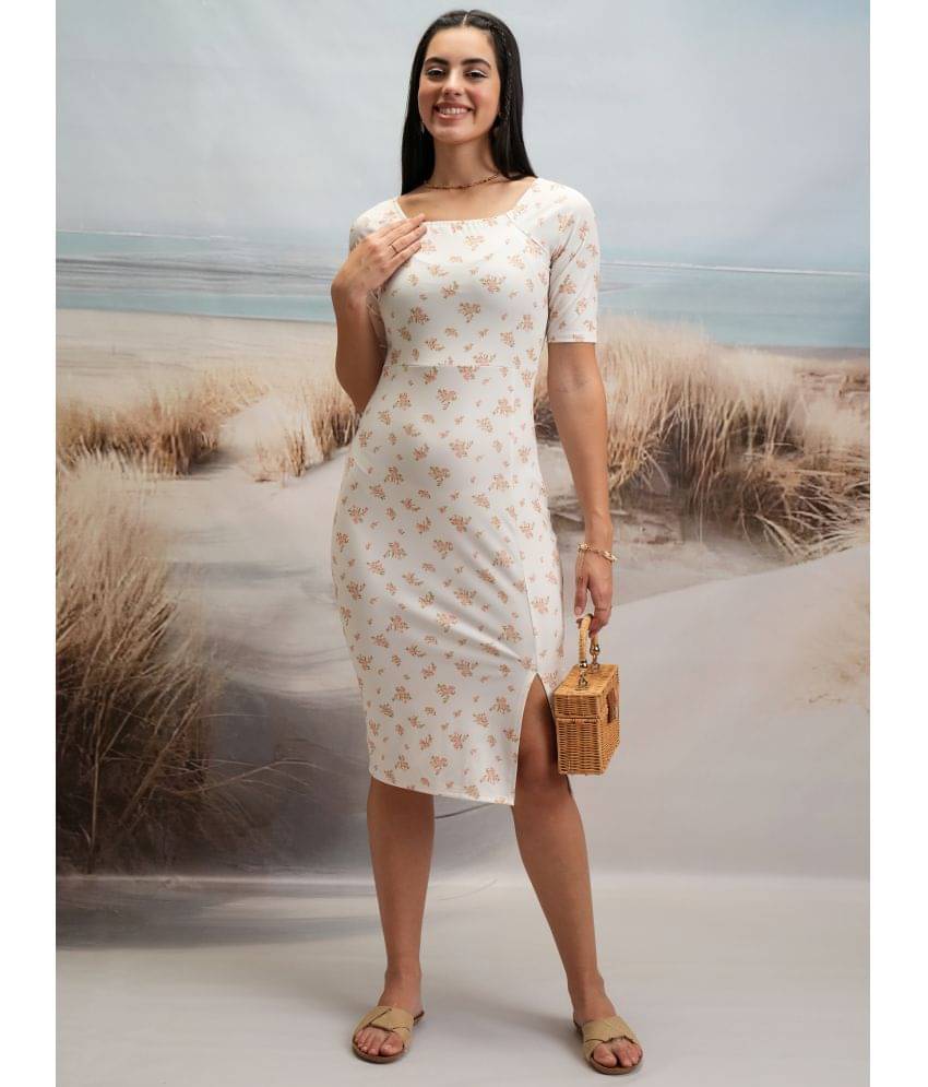     			Ketch Women Polyester Blend Printed Bodycon Dress ( Multi Color )