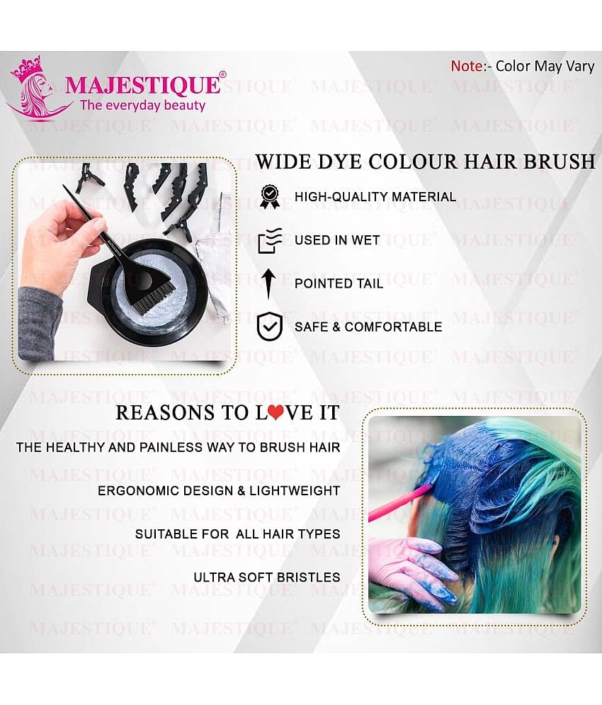 Majestique Professional Wide Hair Dye Brush, Coloring Applicator for Men & Women - Color May Vary