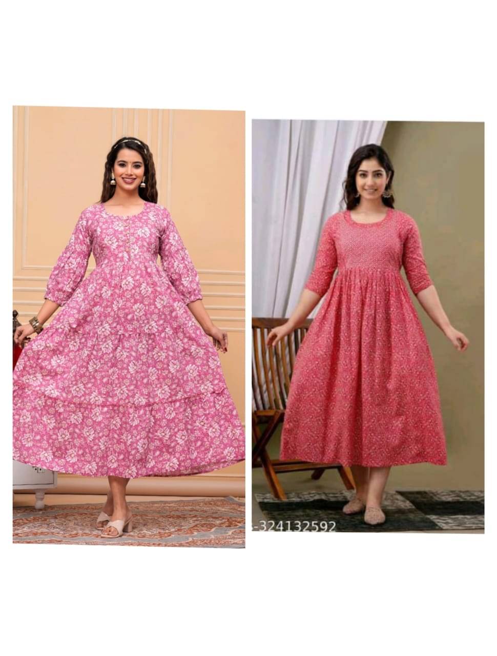 Nevisha Style Multi Color Cotton Maternity Kurta Pack of 2 Nevisha Style Multi Color Cotton Maternity Kurta Pack of 2