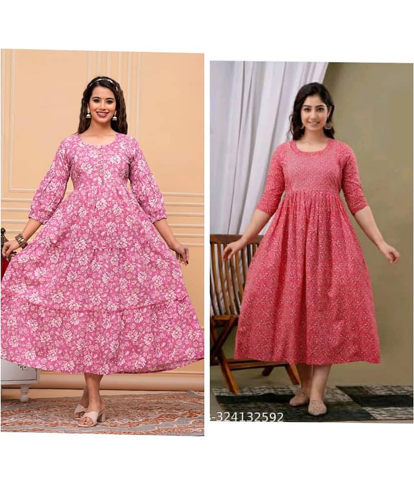 Nevisha Style Multi Color Cotton Maternity Kurta Pack of 2 - Kurtis, Tunics | Buy online on ZillyBuy