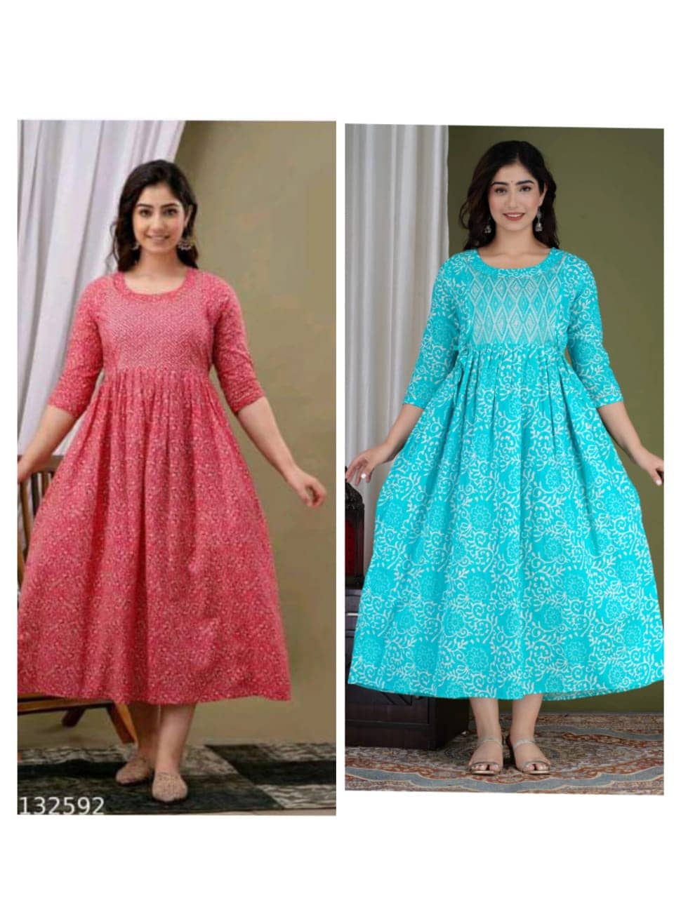 Nevisha Style Multi Color Cotton Maternity Kurta Pack of 2