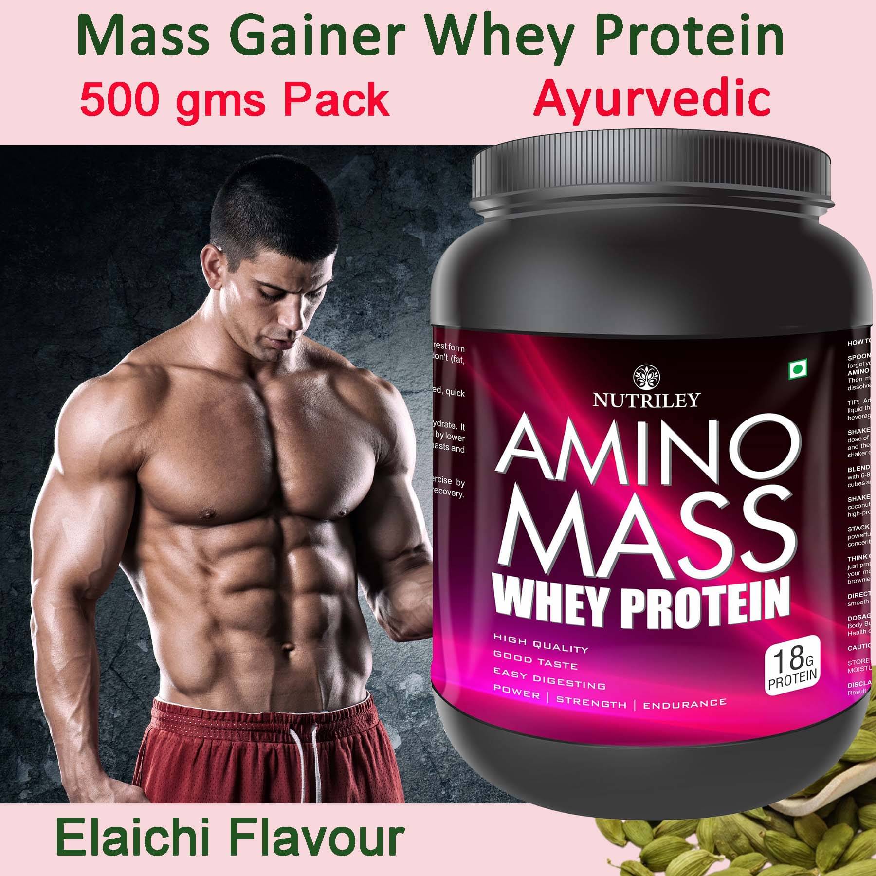 Nutriley Amino Mass Whey Protein ( 500 gm , Mixed Fruit - Flavour ) Nutriley Amino Mass Whey Protein ( 500 gm , Mixed Fruit - Flavour )