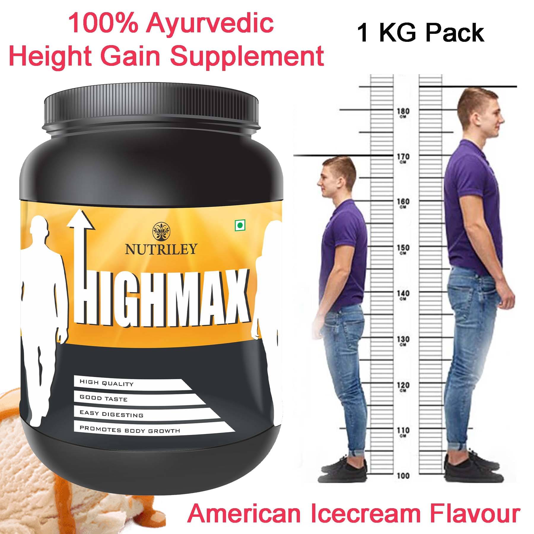 Nutriley Highmax Whey Protein ( 1 kg , American Icecream - Flavour ) Nutriley Highmax Whey Protein ( 1 kg , American Icecream - Flavour )