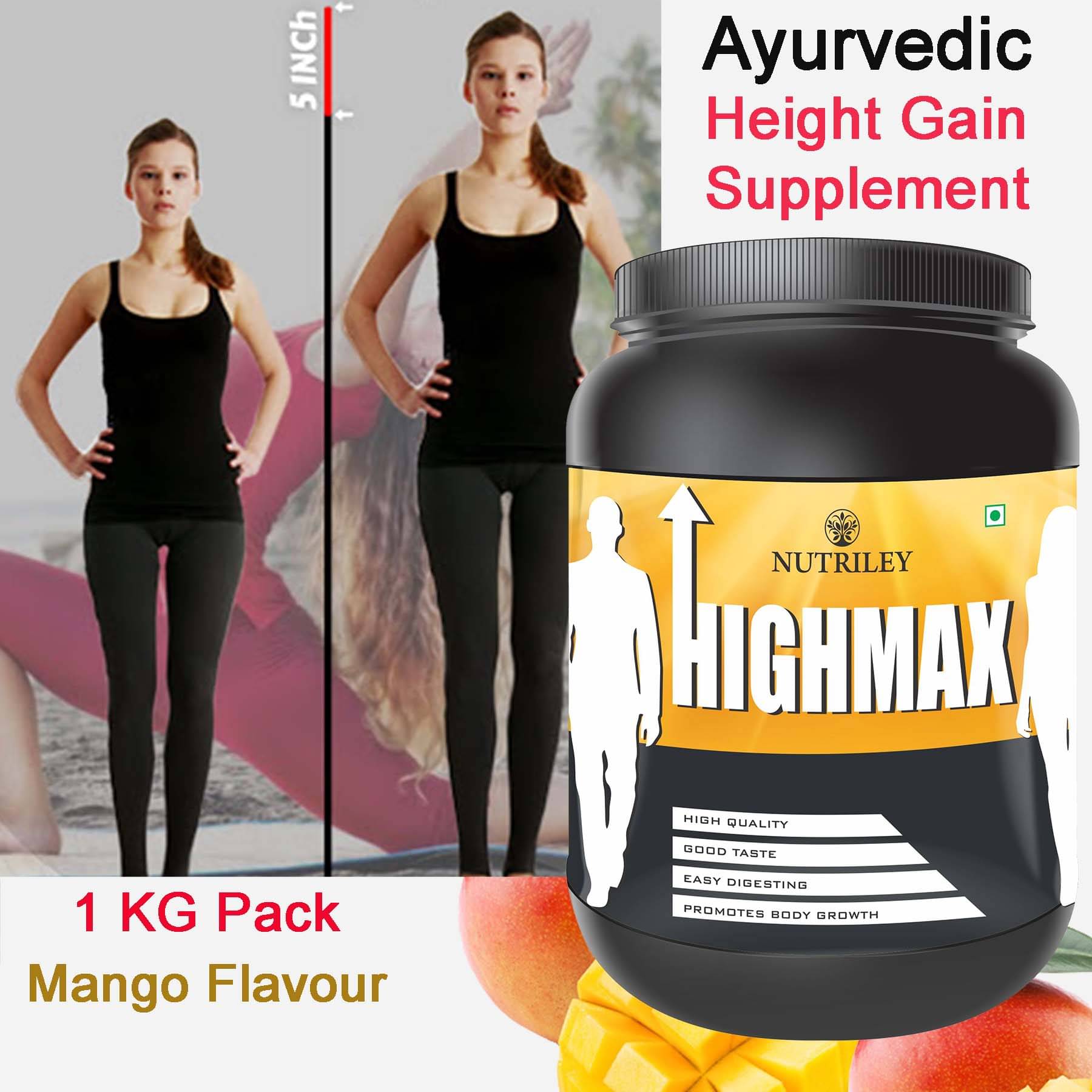 Nutriley Highmax Whey Protein ( 1 kg , Mango - Flavour ) Nutriley Highmax Whey Protein ( 1 kg , Mango - Flavour )