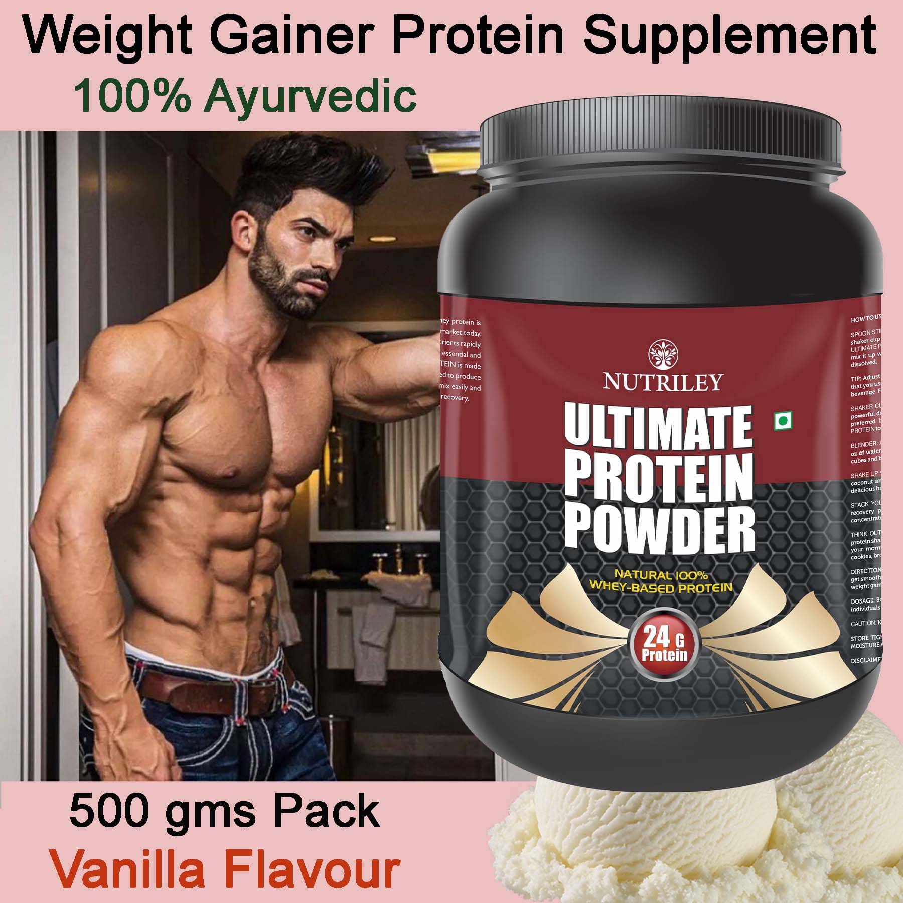     			Nutriley Ultimate Whey Whey Protein ( 500 gm , Vanilla - Flavour )
