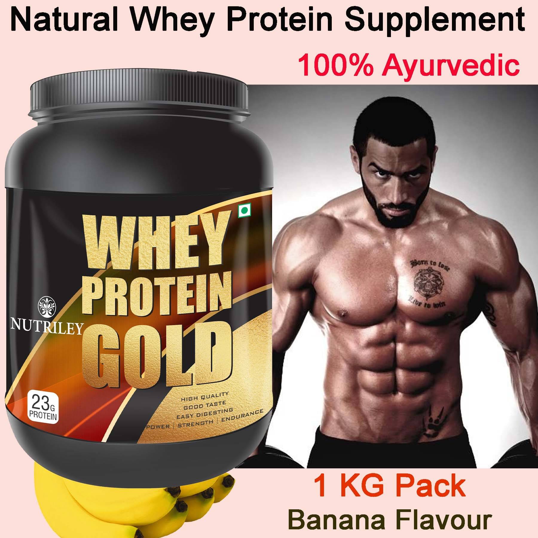     			Nutriley Whey Gold Whey Protein ( 1000 gm , Banana - Flavour )