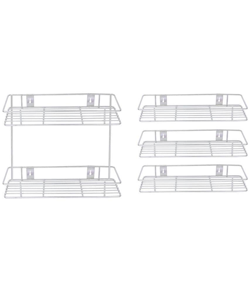 OC9 Silver Stainless Steel Wall mount Stand ( Pack of 4 )