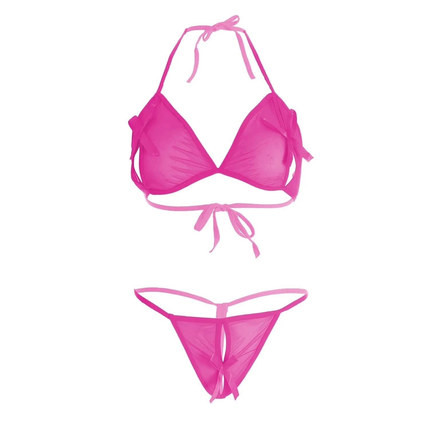 Purble Polyester Women's Bra & Panty Set ( Pink ) Purble Polyester Women's Bra & Panty Set ( Pink )