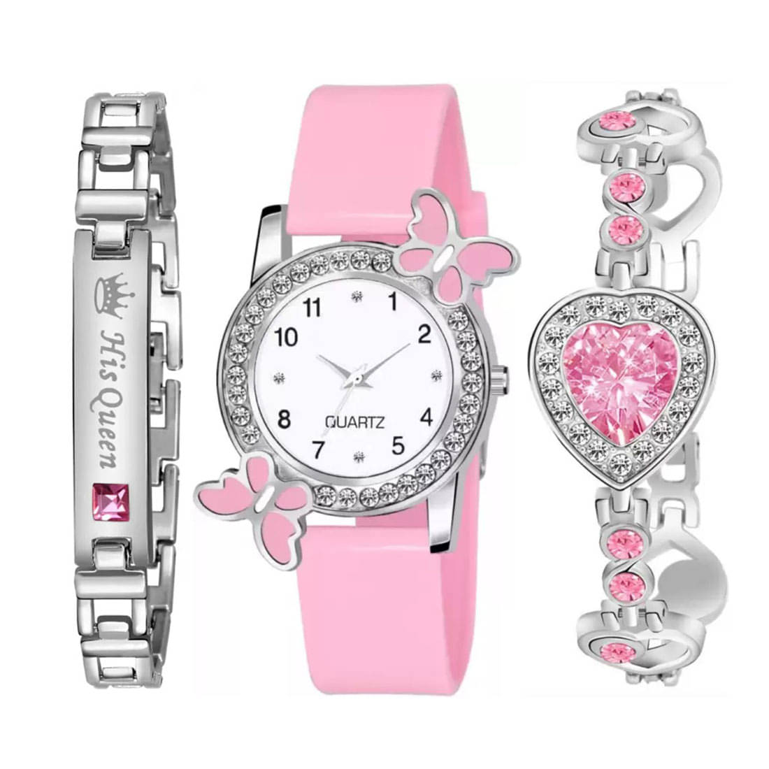    			REESKY Pink Rubber Analog Womens Watch