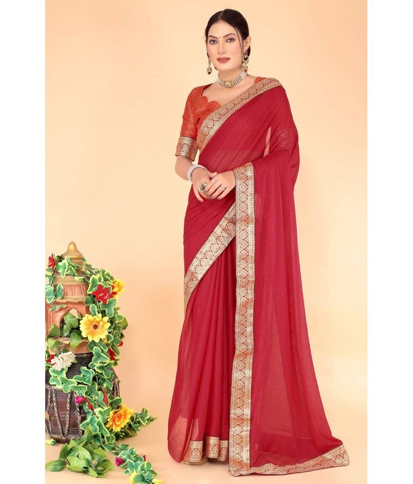 Saadhvi Cotton Silk Solid Saree Without Blouse Piece ( Maroon ) Saadhvi Cotton Silk Solid Saree Without Blouse Piece ( Maroon )