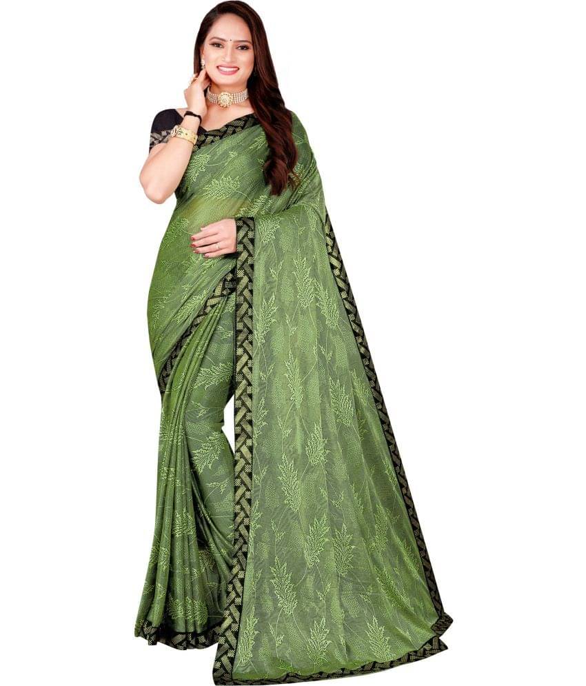 Saadhvi Net Cut Outs Saree With Unstitched Blouse Piece ( Green ) Saadhvi Net Cut Outs Saree With Unstitched Blouse Piece ( Green )