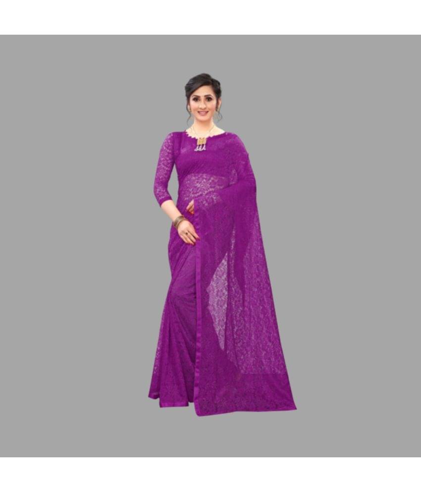 Saadhvi Net Cut Outs Saree With Unstitched Blouse Piece ( Wine ) Saadhvi Net Cut Outs Saree With Unstitched Blouse Piece ( Wine )