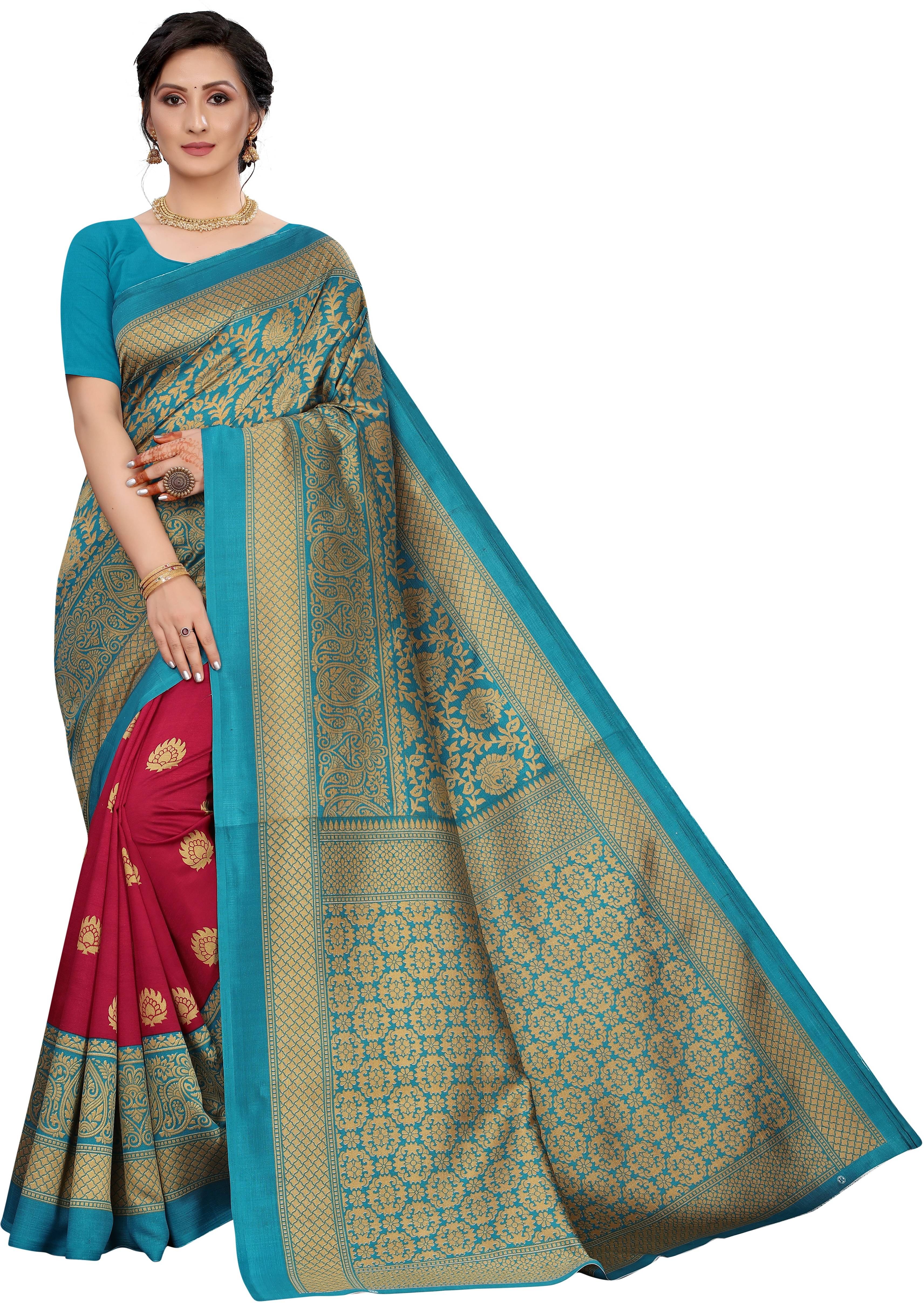 Saadhvi Net Cut Outs Saree With Unstitched Blouse Piece ( Multicolor ) Saadhvi Net Cut Outs Saree With Unstitched Blouse Piece ( Multicolor )