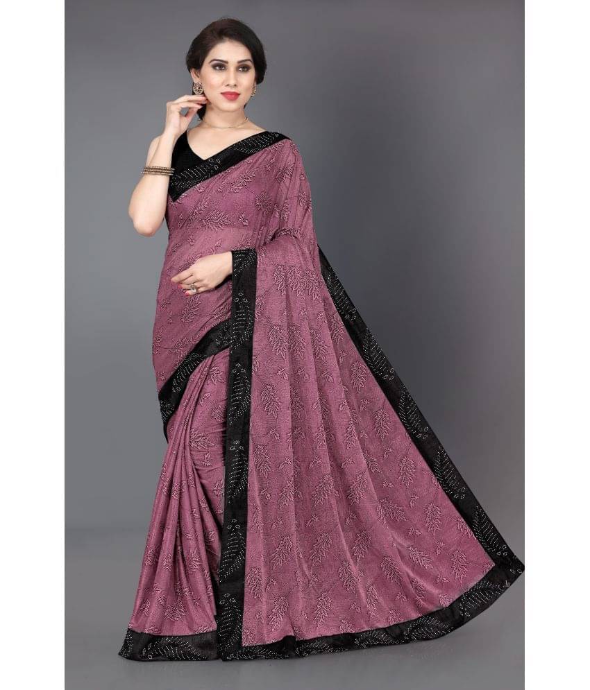     			Saadhvi Net Cut Outs Saree With Unstitched Blouse Piece ( Pink )