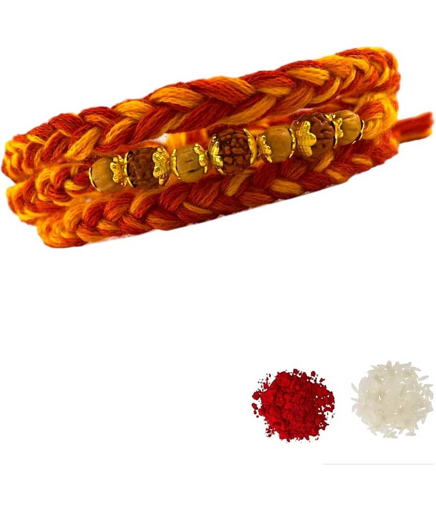 THRIFTKART Bhai Rakhi Multicolour Multi round thread Bracelet Rakhi Pack of 1 - Bangles & Bracelets | Buy online on ZillyBuy