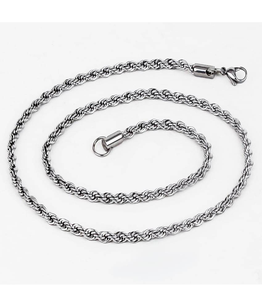     			Thrillz Silver Plated Chain ( Set of 1 )
