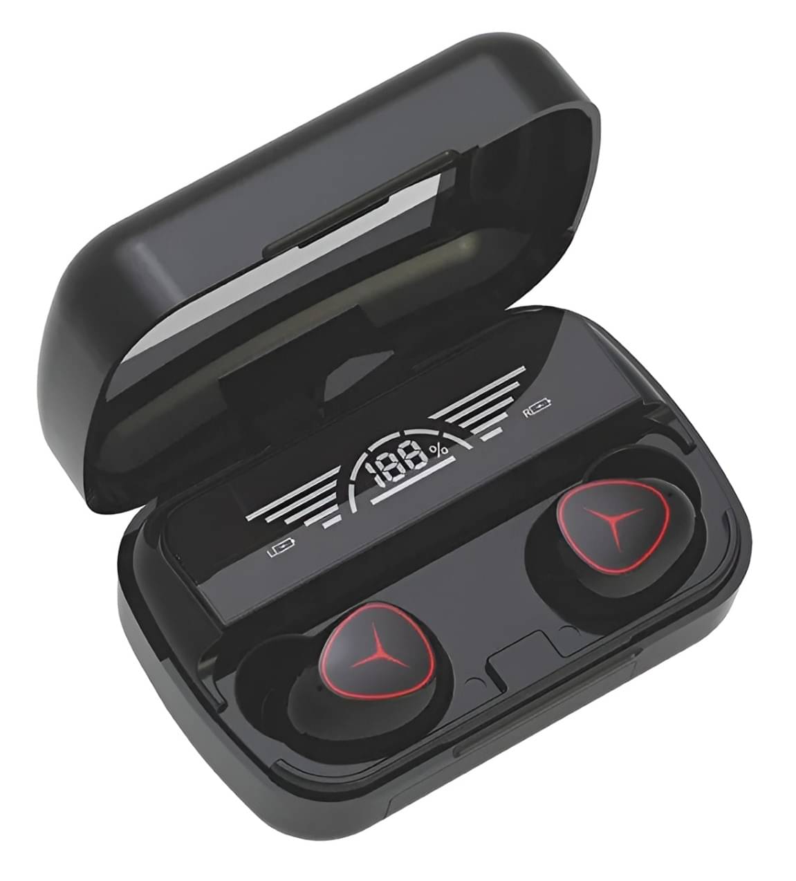     			VERONIC M66PRO Bluetooth True Wireless (TWS) In Ear 30 Hours Playback Fast charging,Powerfull bass IPX4(Splash & Sweat Proof) Black