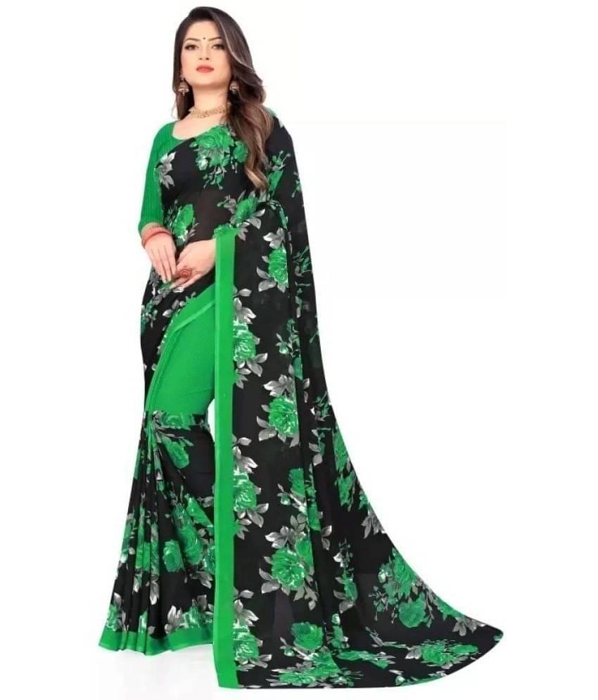     			Vkaran Cotton Silk Solid Saree Without Blouse Piece ( Green )