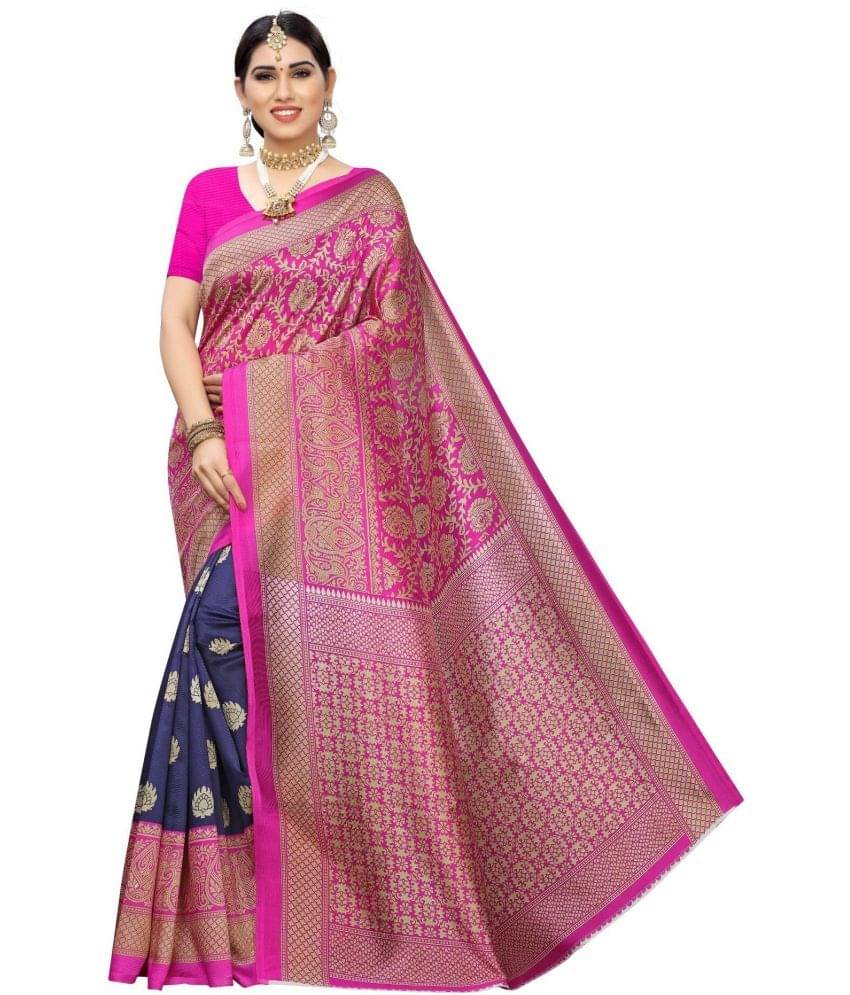 Vkaran Net Cut Outs Saree With Unstitched Blouse Piece ( Navy Blue ) Vkaran Net Cut Outs Saree With Unstitched Blouse Piece ( Navy Blue )